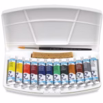 Van Gogh Watercolour plastic case set | 12 x 10 ml tubes