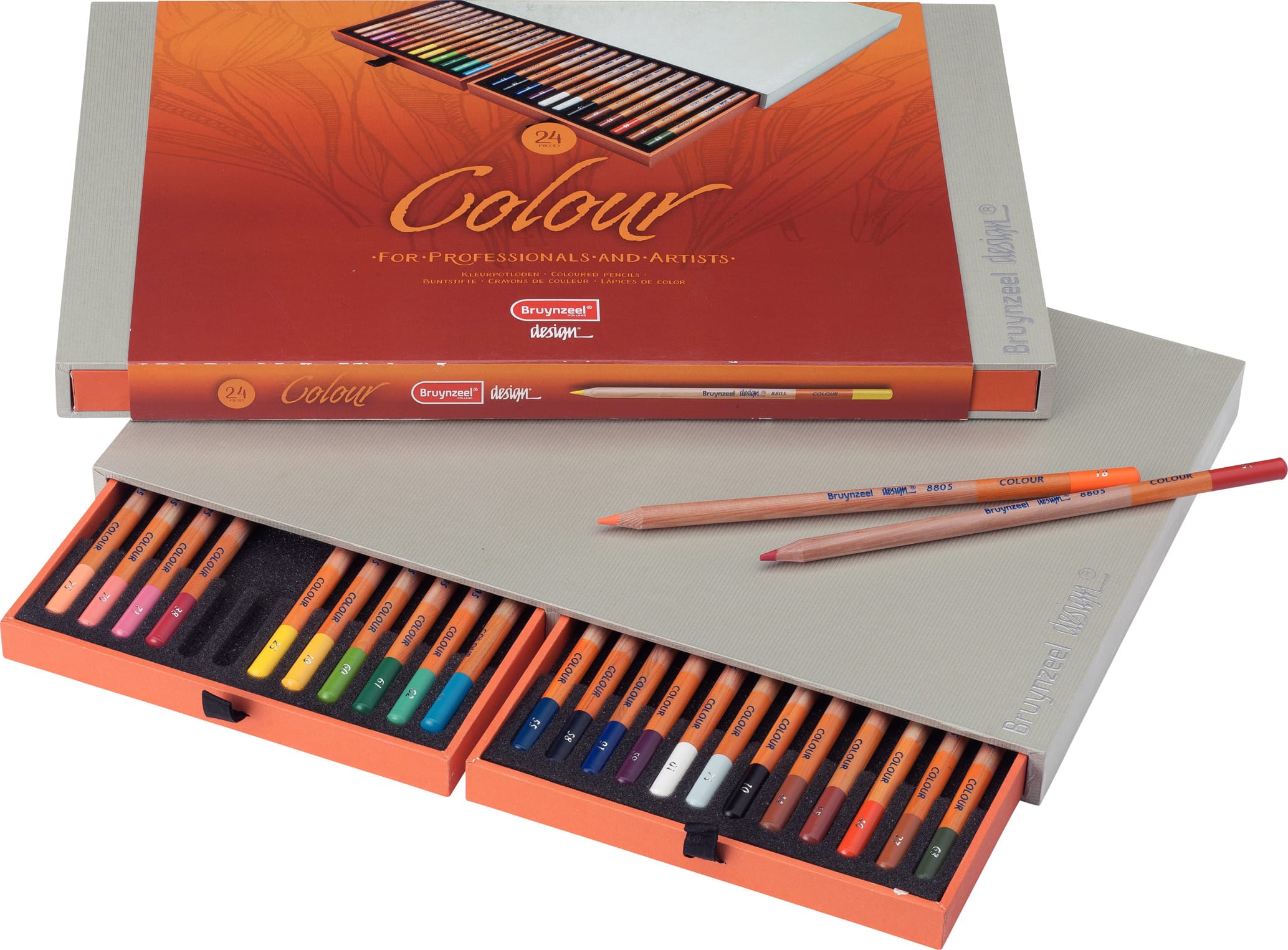8805H24 Bruynzeel Colour pencil box | 24 colours - Görsel 1