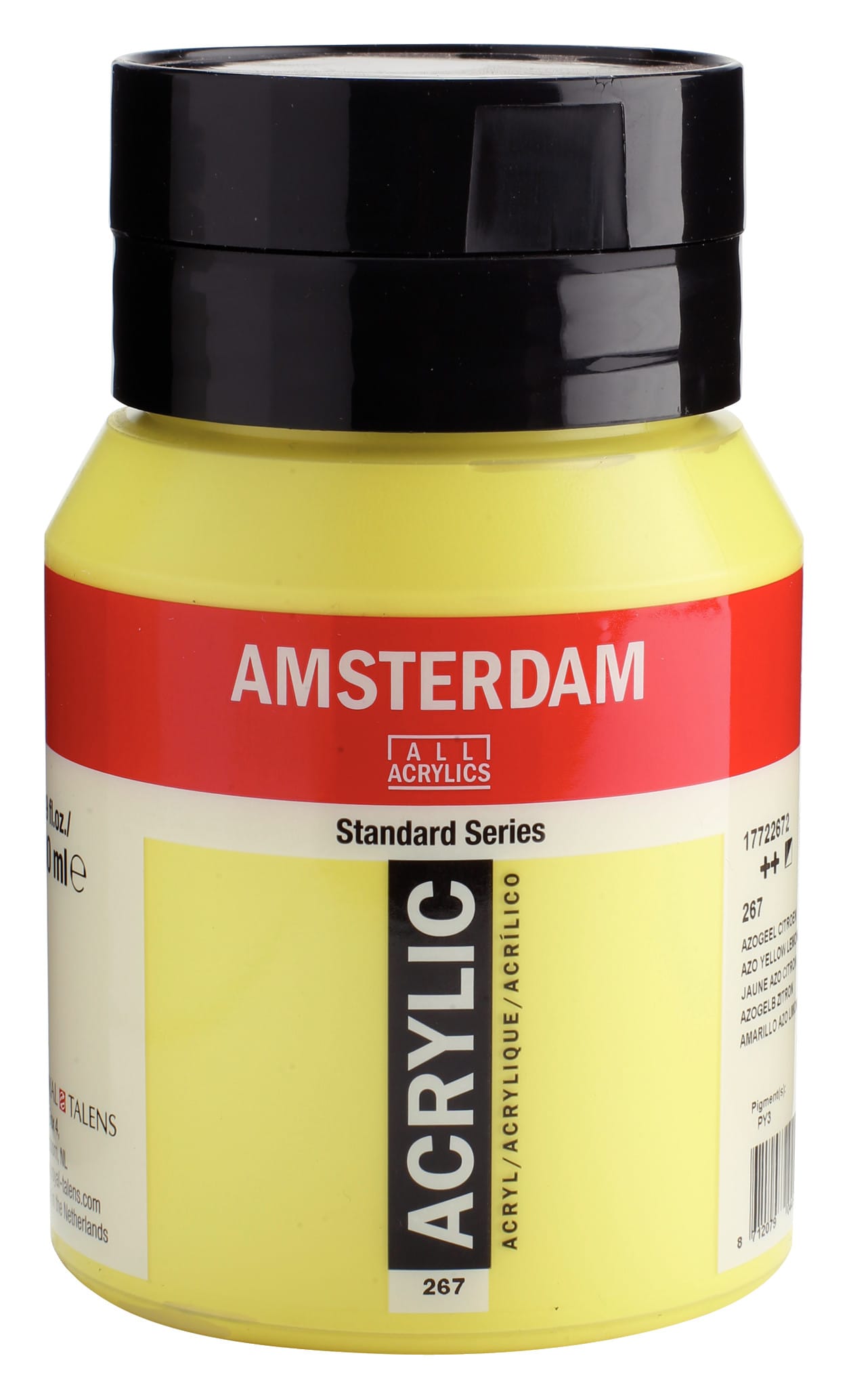 8712079044121 Amsterdam Standard Series Acrylic Jar 500 ml Azo Yellow Lemon 267 - Görsel 1