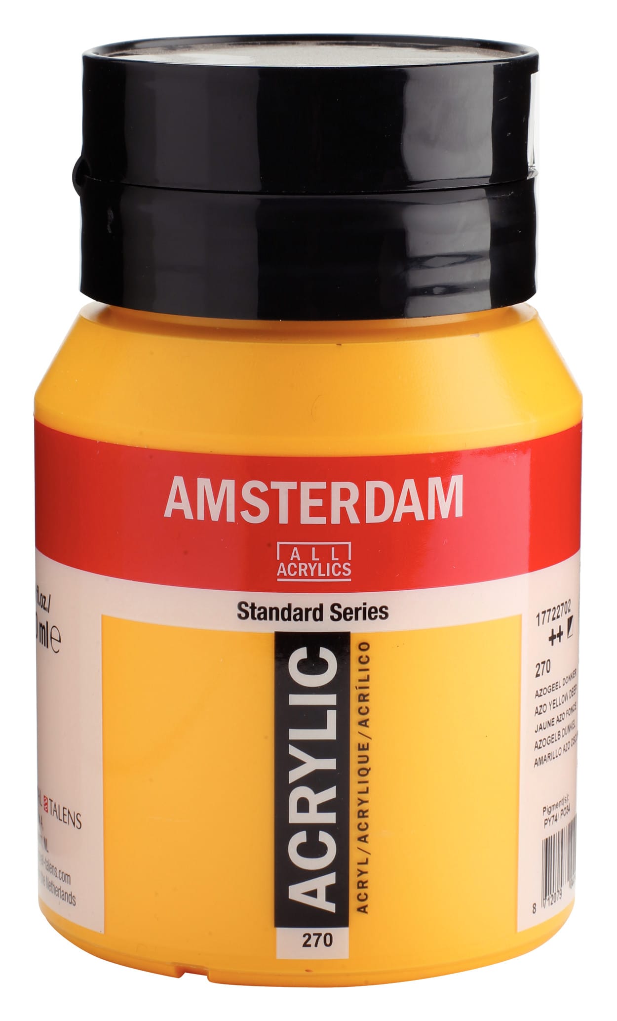 8712079044145 Amsterdam Standard Series Acrylic Jar 500 ml Azo Yellow Deep 270 - Görsel 1