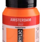 Amsterdam Standard Series Acrylic Jar 500 ml Azo Orange 276