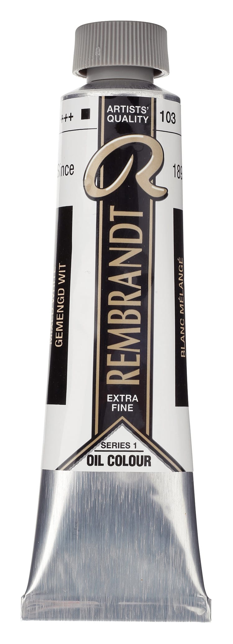 8712079058418 Rembrandt Oil Colour Tube 40 ml Mixed White (Safflower Oil) 103 - Görsel 1