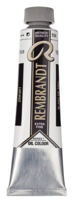 Rembrandt Oil Colour Tube 40 ml Zinc White (Safflower Oil) 104