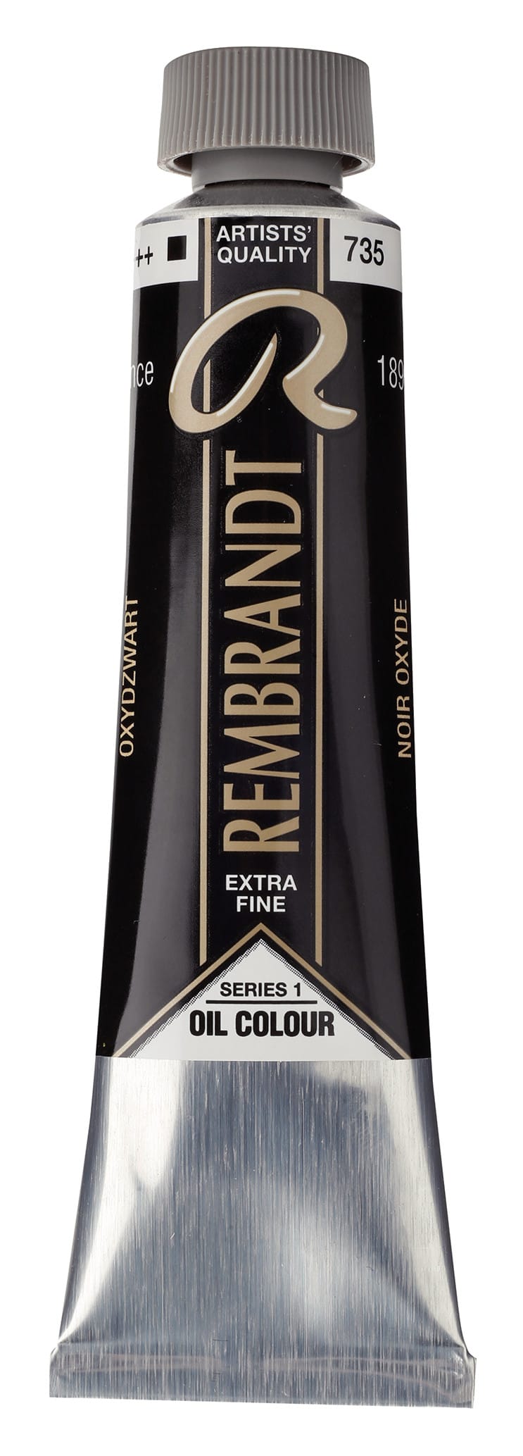 8712079059521 Rembrandt Oil Colour Tube 40 ml Oxide Black 735 - Görsel 1