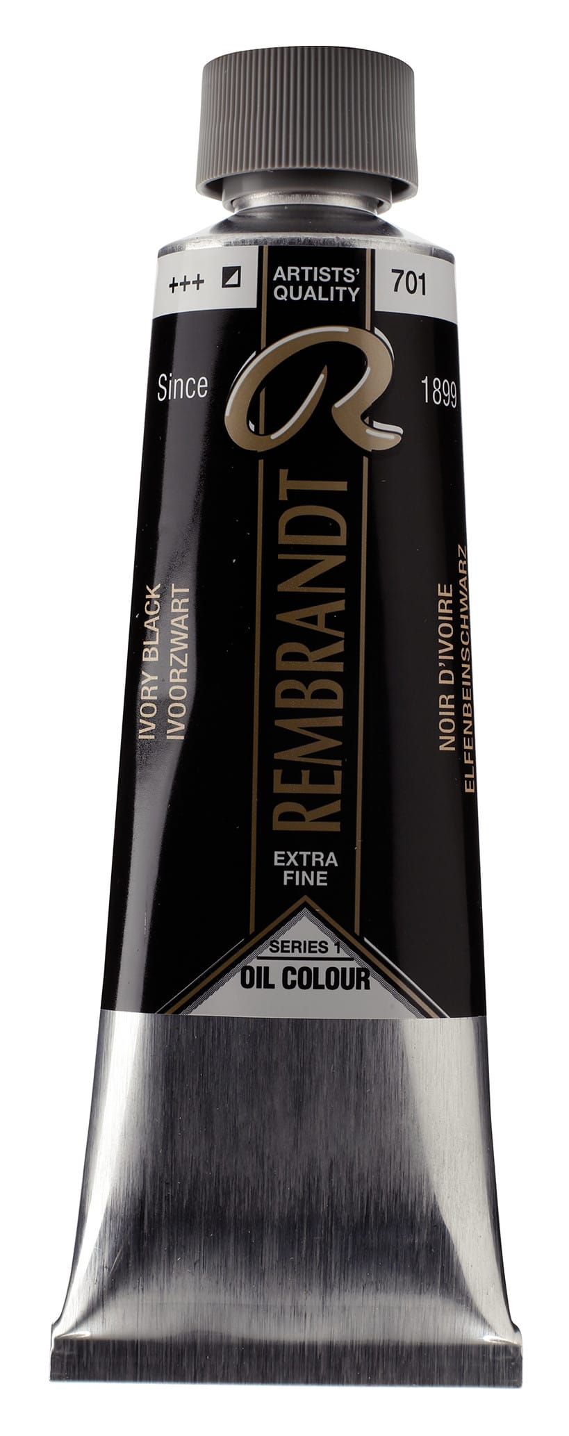 8712079059941 Rembrandt Oil Colour Tube 150 ml Ivory Black 701 - Görsel 1