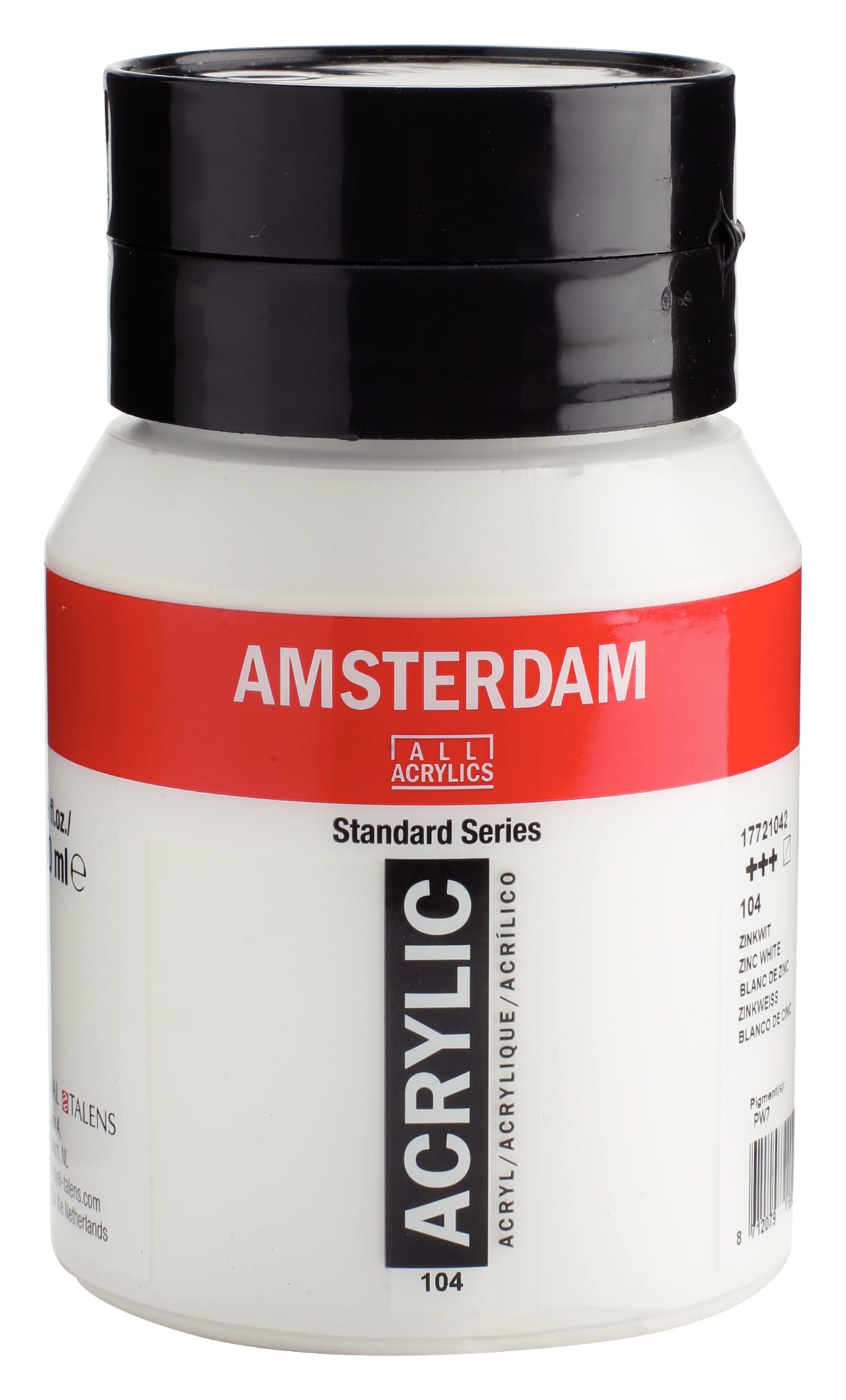 8712079159207 Amsterdam Standard Series Acrylic Jar 500 ml Zinc White 104 - Görsel 1