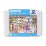 Van Gogh Watercolour pocket box basic colours | 12 half pans + 3 colours for free