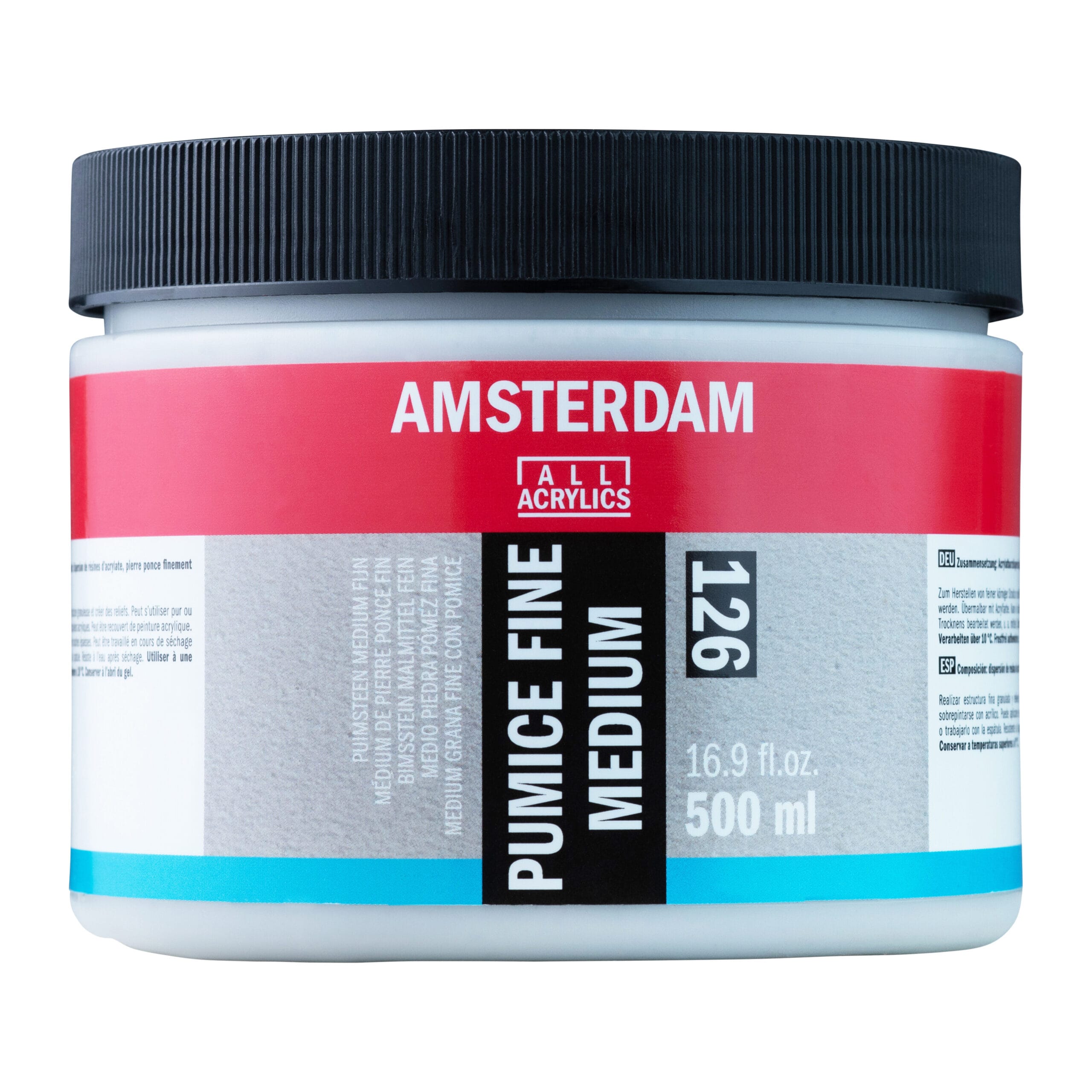 Amsterdam Pumice Fine Medium Jar 500 ml Amsterdam Pumice fine medium 126 jar 500 ml - Görsel 1