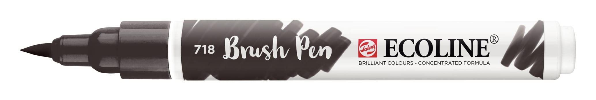 8712079388928 Ecoline Brush Pen Warm Grey 718 - Görsel 1