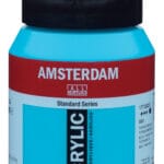 Amsterdam Standard Series Acrylic Jar 500 ml Turquoise Blue 522