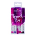 Ecoline Brush Pen set Violet | 5 colours