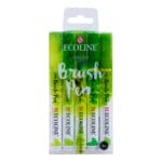 Ecoline Brush Pen set Green | 5 colours