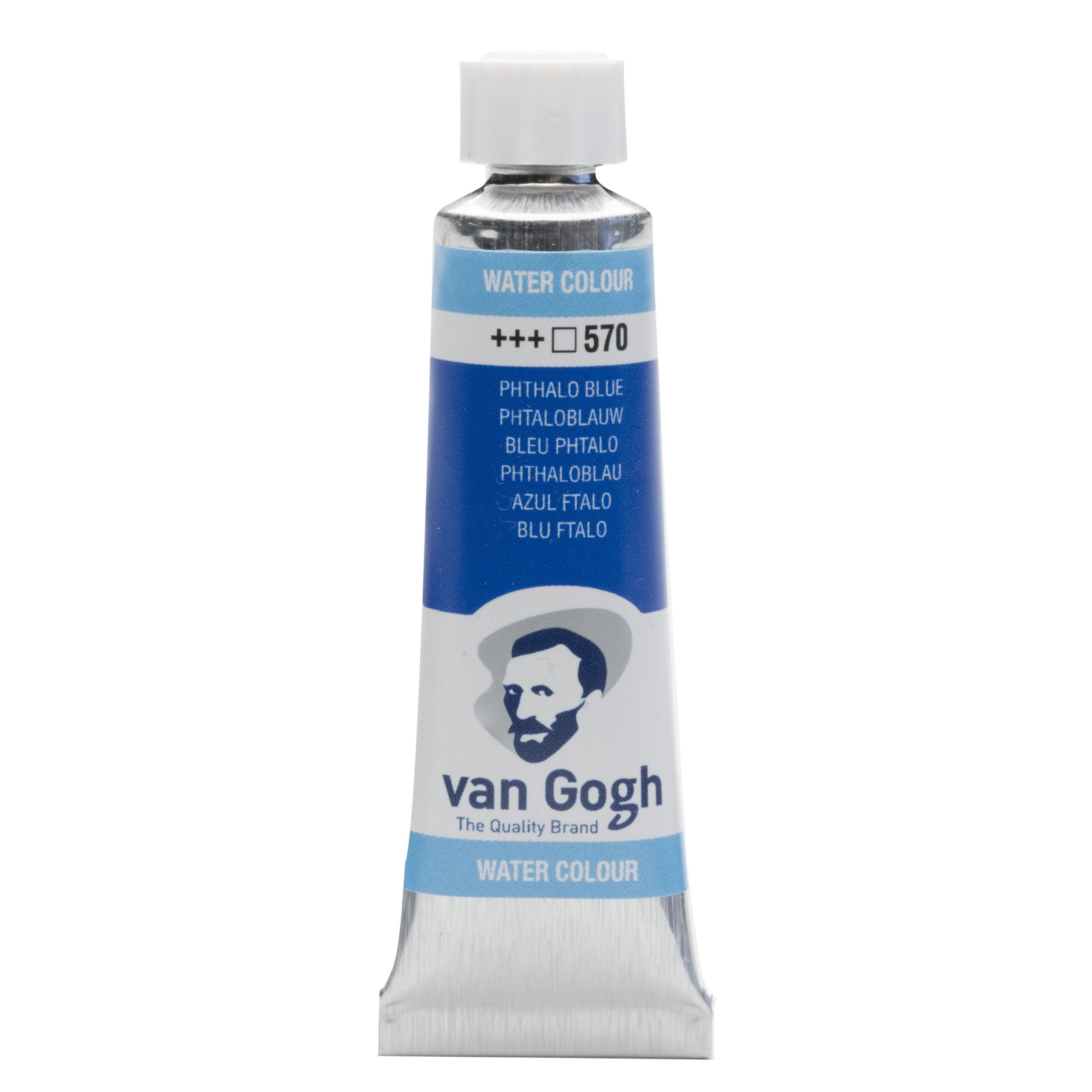8712079417956 Van Gogh Watercolour Tube 10 ml Phthalo Blue (Primary) 570 - Görsel 1