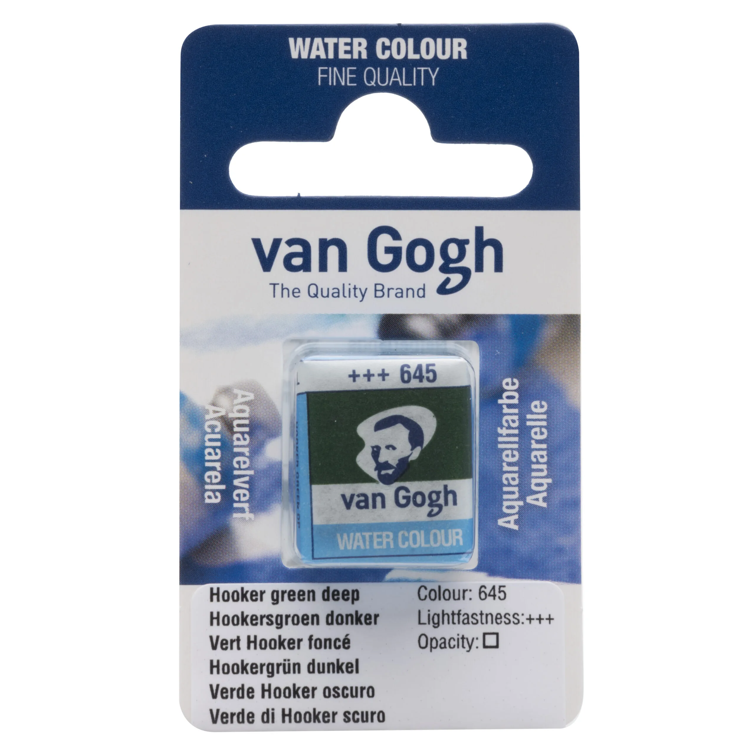 Van Gogh Watercolour Pan Hooker Green Deep 645 - Görsel 1