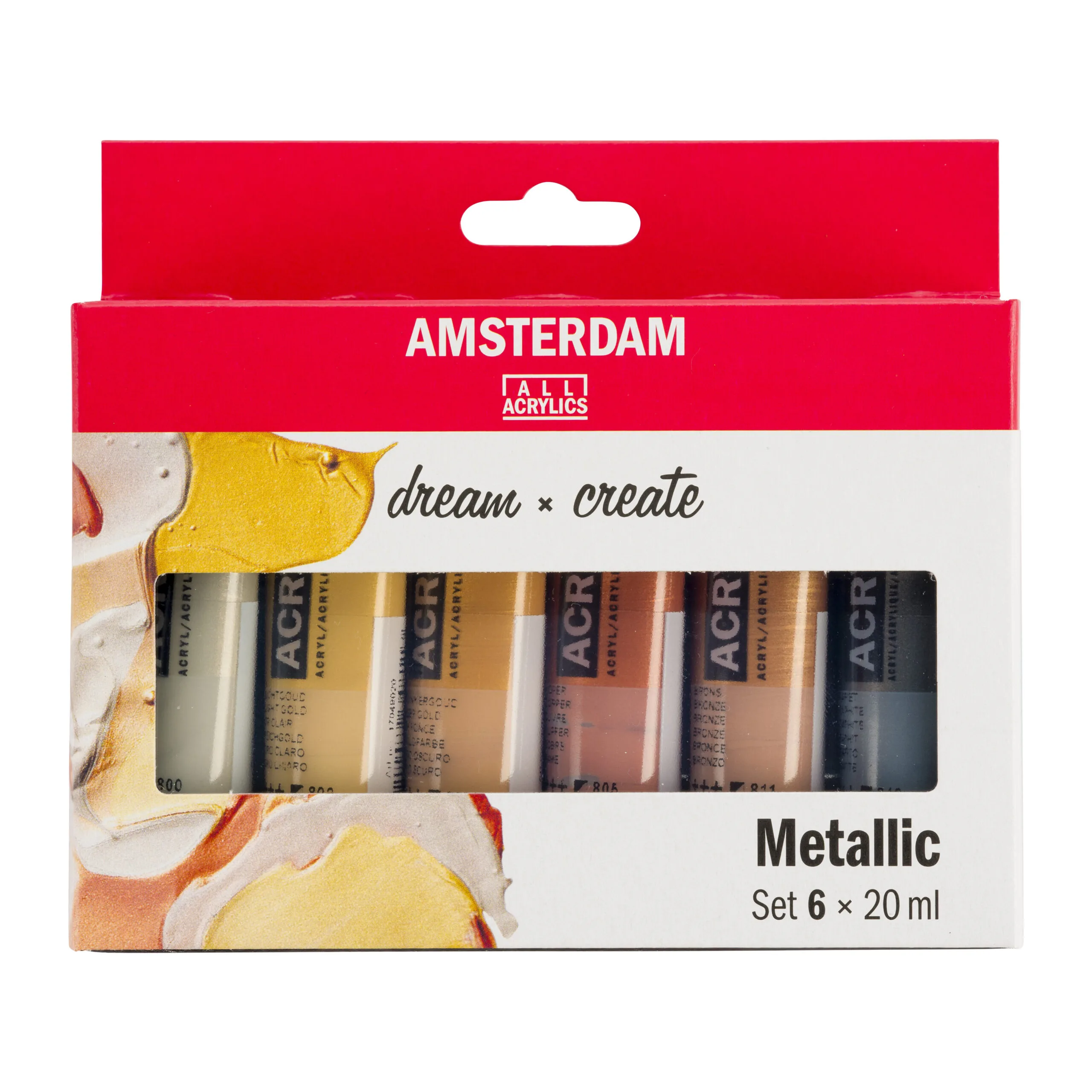 Amsterdam Standard Series acrylic paint metallic set | 6 x 20 ml - Görsel 1