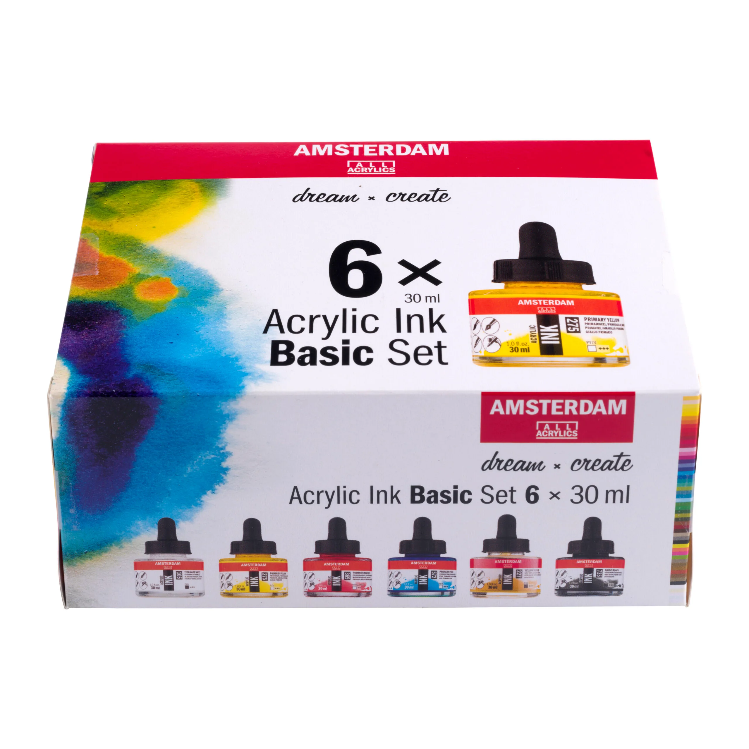 Amsterdam Acrylic ink basic set | 6 x 30 ml - Görsel 1