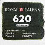 Royal Talens Art Creation Acrylic Colour Tube 75 ml Olive Green 620 - Görsel 3