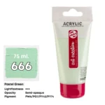 Royal Talens Art Creation Acrylic Colour Tube 75 ml Pastel Green 666 - Görsel 2
