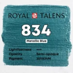 Royal Talens Art Creation Acrylic Colour Tube 75 ml Metallic Blue 834 - Görsel 3