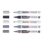 Ecoline Brush Pen set Shadow| 5 colours - Görsel 2