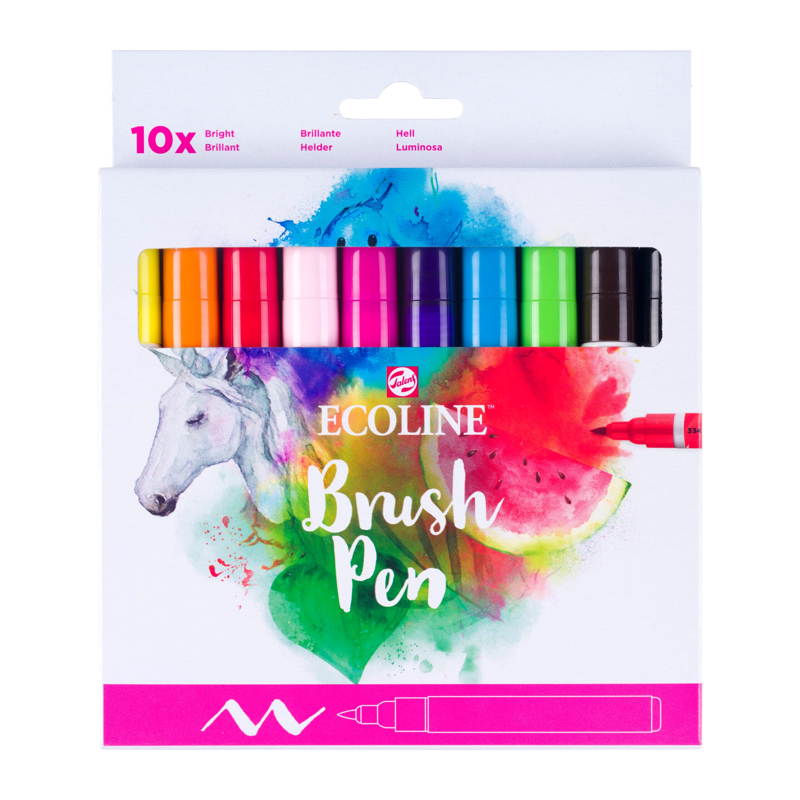 Ecoline Brushpen Set 10 Bright Ecoline Brush Pen set Bright | 10 colours - Görsel 1
