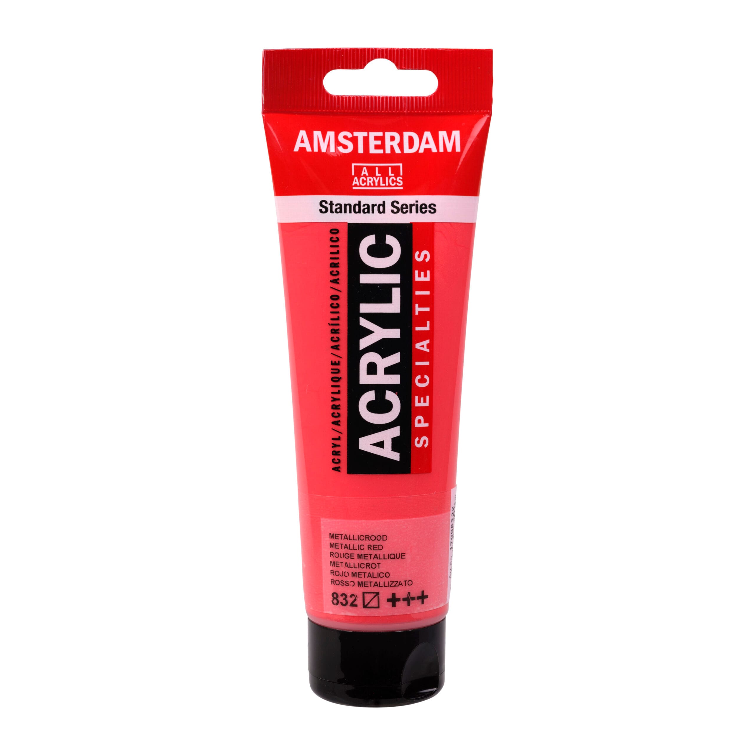Amsterdam Acryl.Stand. 120ml Metallic Red Amsterdam Standard Series Acrylic Tube 120 ml Metallic Red 832 - Görsel 1