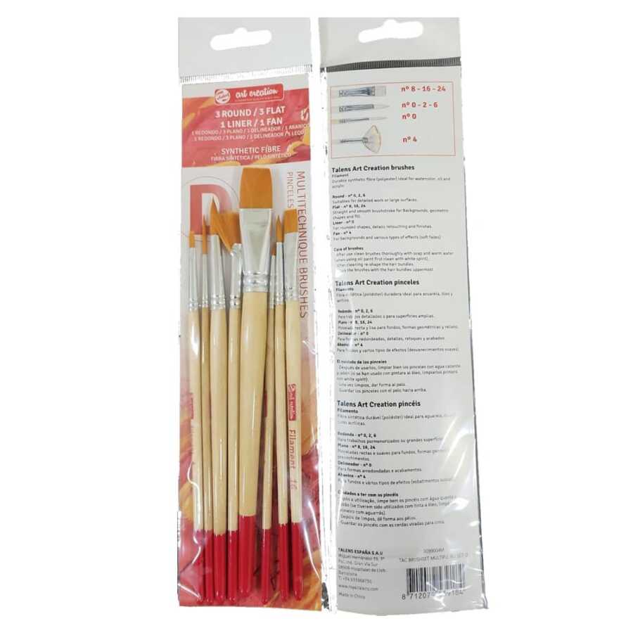 8712079539184 TAC BRUSHSET MULTIPU. 8U SET D - Görsel 1