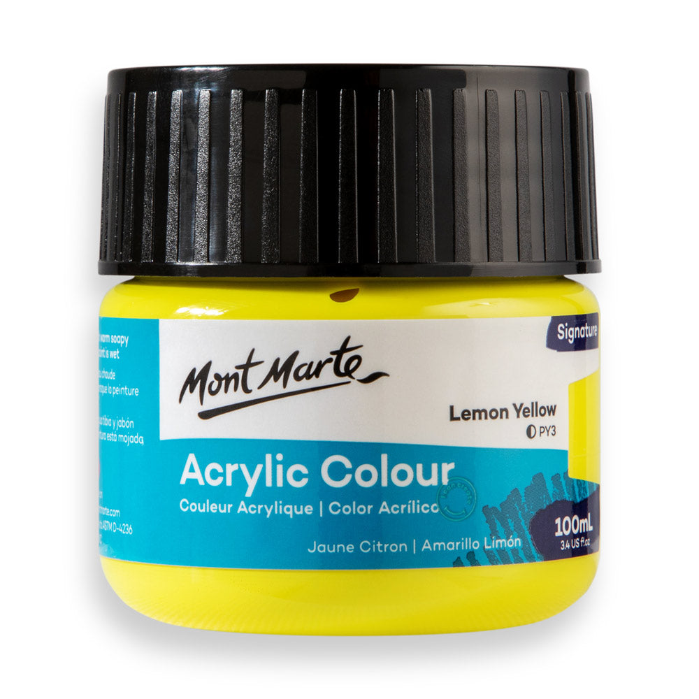 MSCH1002 MM Akrilik Boya Signature 100ml - Lemon Yellow - Görsel 1