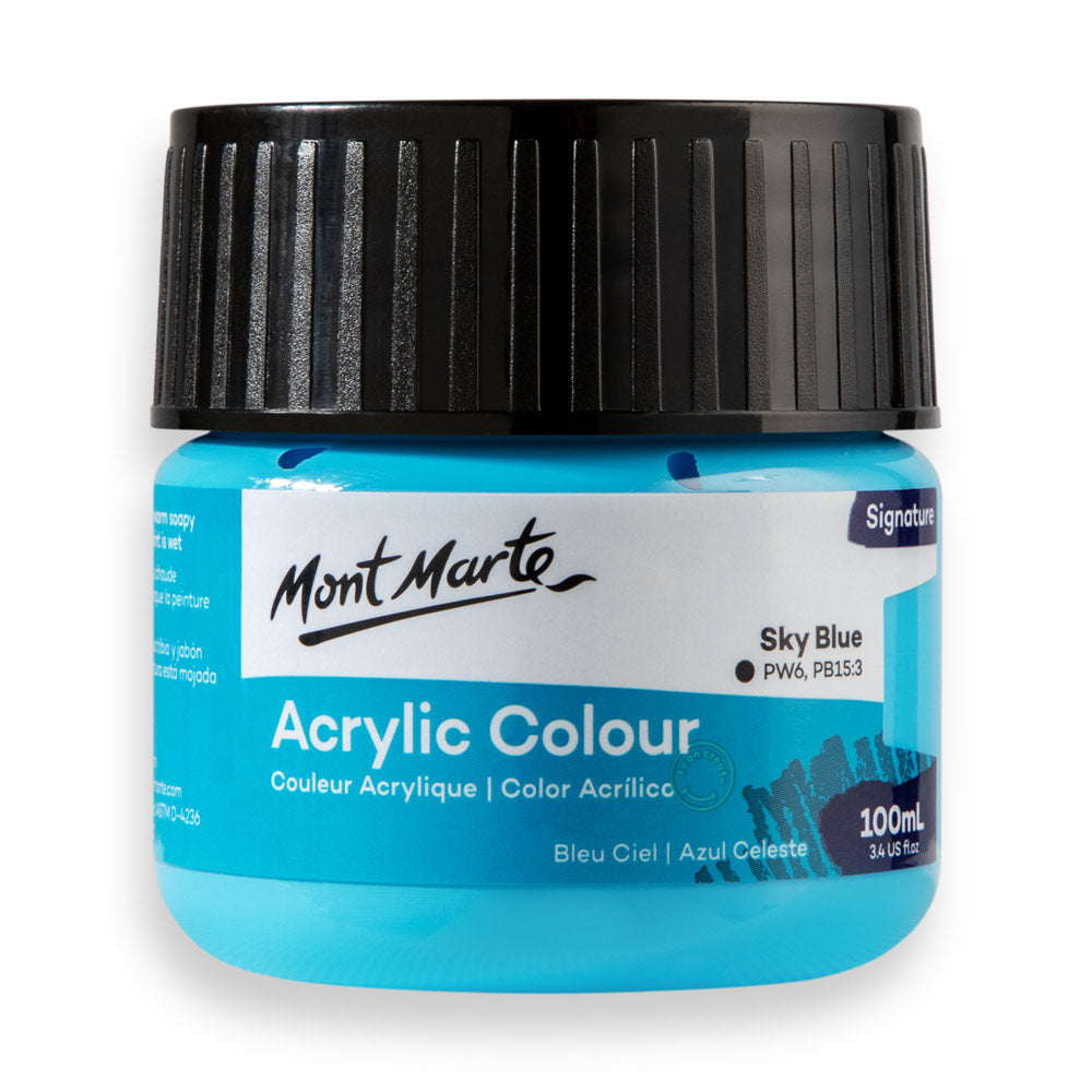 MSCH1016 MM Akrilik Boya Signature 100ml - Sky Blue - Görsel 1