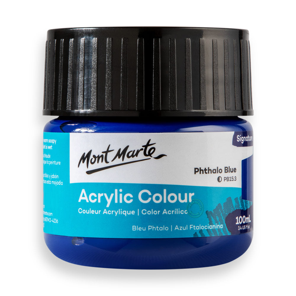 MSCH1020 MM Akrilik Boya Signature 100ml - Phthalo Blue - Görsel 1