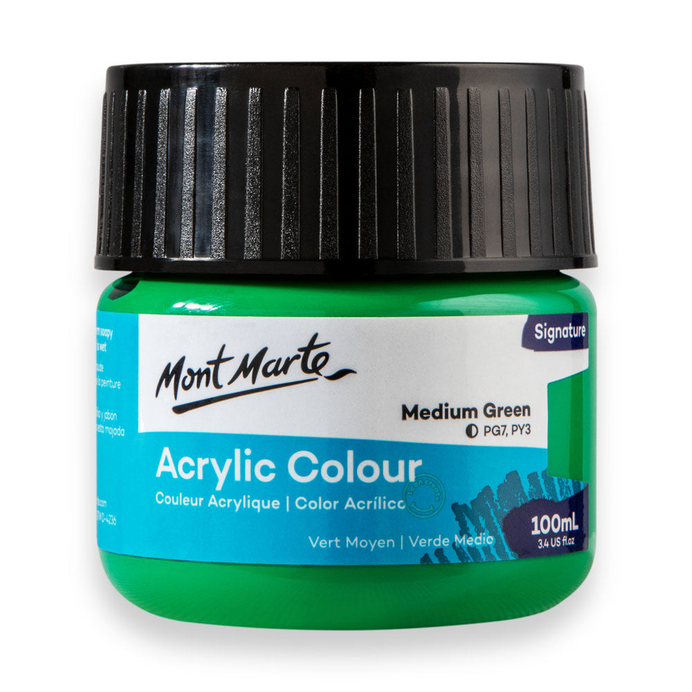 MSCH1023 MM Akrilik Boya Signature 100ml - Medium Green - Görsel 1