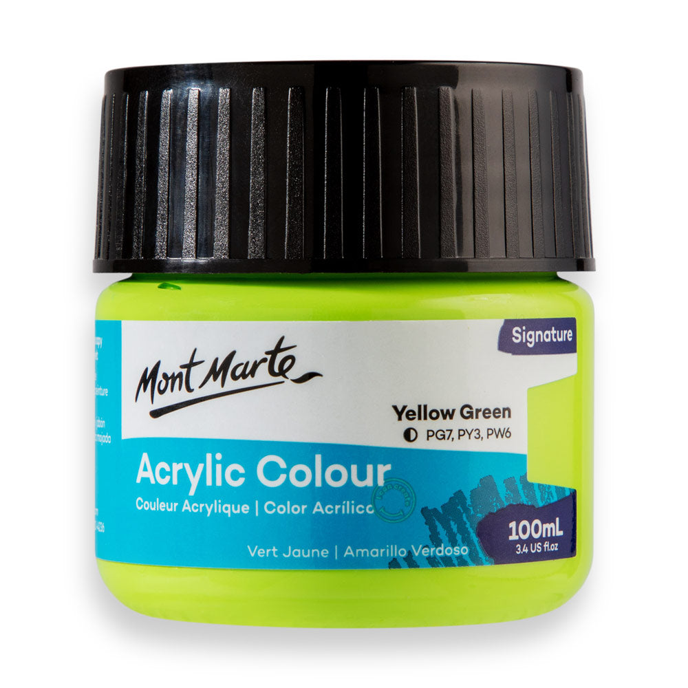 MSCH1046 MM Akrilik Boya Signature 100ml - Yellow Green - Görsel 1