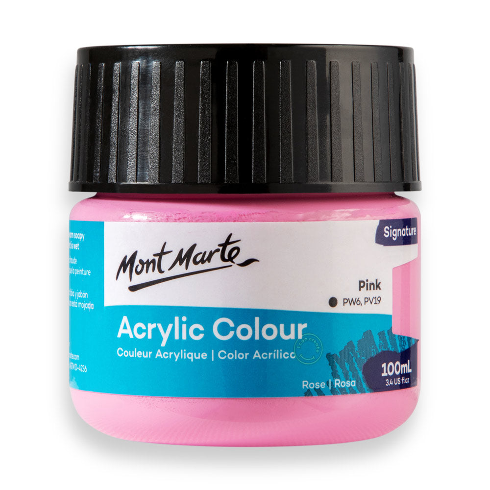 MSCH1050 MM Akrilik Boya Signature 100ml - Pink - Görsel 1