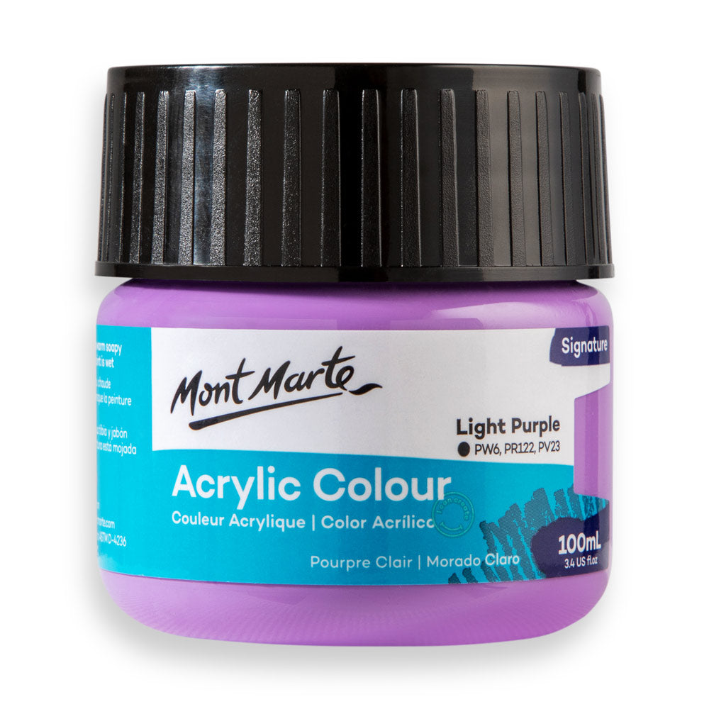 MSCH1051 MM Akrilik Boya Signature 100ml - Light Purple - Görsel 1