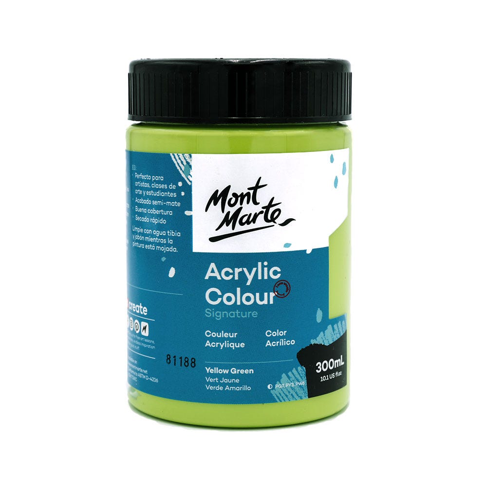MSCH3046 MM Akrilik Boya Signature 300ml - Yellow Green - Görsel 1
