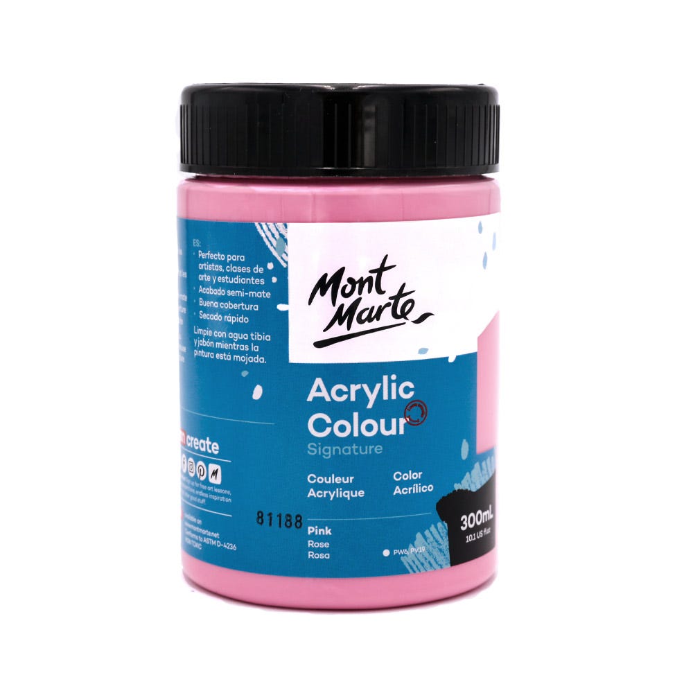 MSCH3050 MM Akrilik Boya Signature 300ml - Pink - Görsel 1