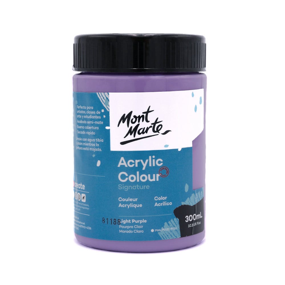MSCH3051 MM Akrilik Boya Signature 300ml - Light Purple - Görsel 1